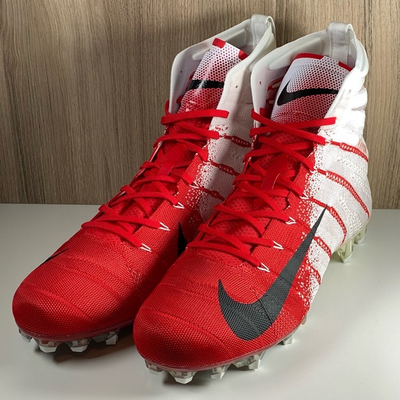 Nike Vapor Untouchable 3 Elite Football Cleats White/Red AO3006-160 Men’s Sz 12 - Picture 6 of 9